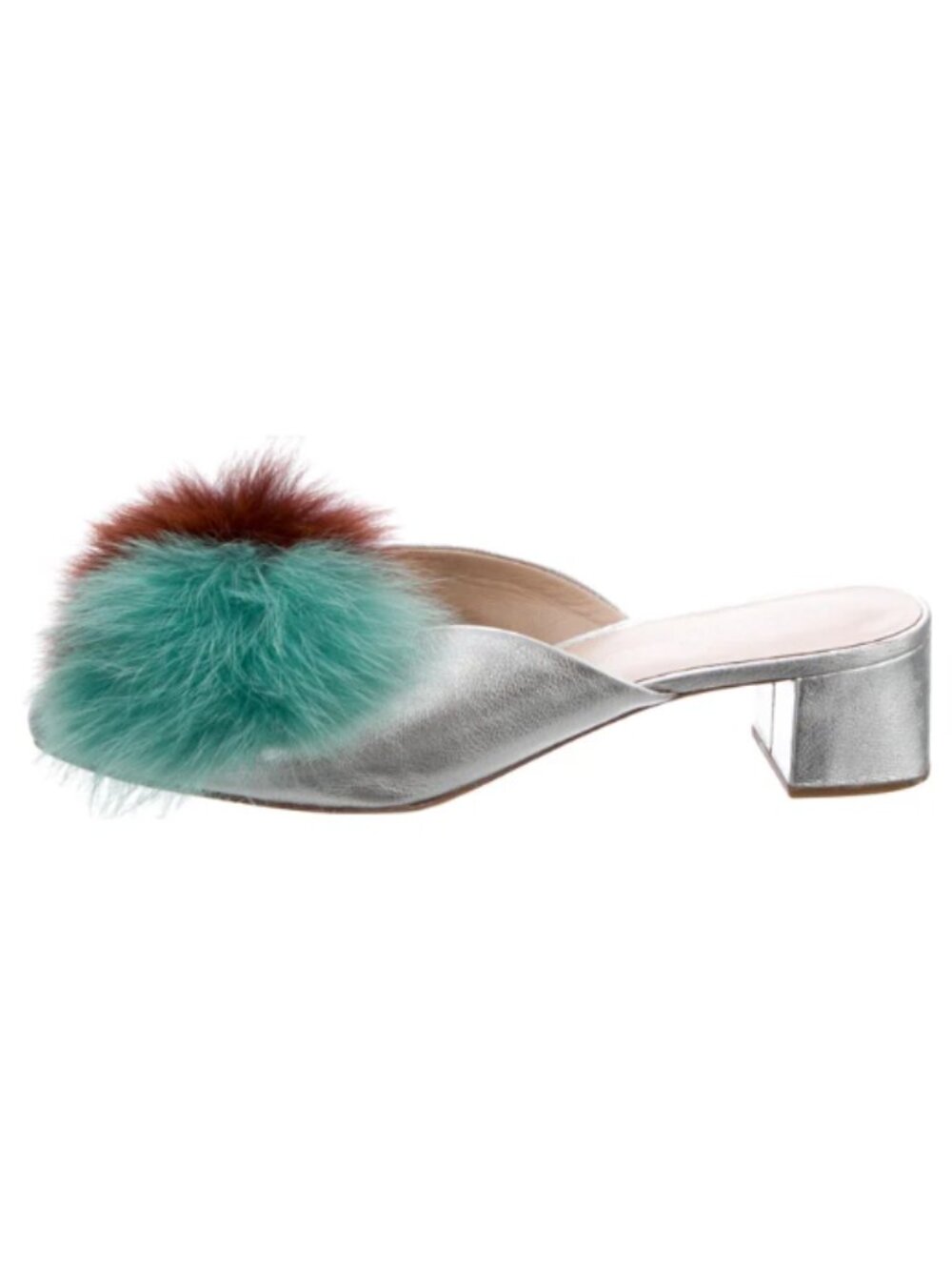 Loeffler Randall Leather PomPom Mules - Picture 3 of 5